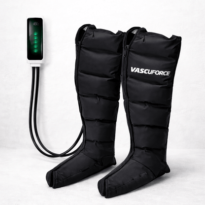 VascuForce compression recovery boots designed for advanced air compression therapy and leg recovery.