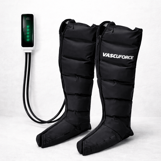 VascuForce compression recovery boots designed for advanced air compression therapy and leg recovery.